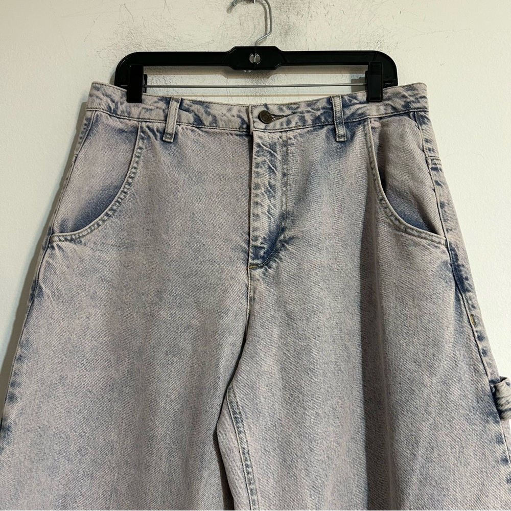 ARRANGE Sydney Denim Barrel Leg Cotton Jeans Light Purple 8 Baggy Utility Cargo - Picture 4 of 9